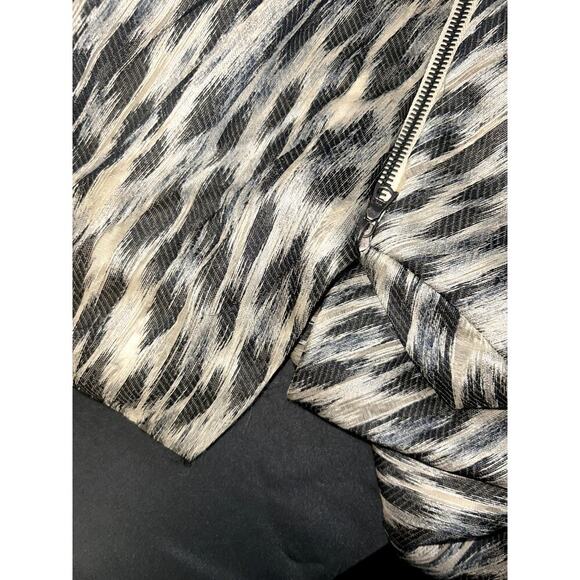 Yigal Azrouel Gray Animal Print Cowl Neck Short Dress Size 6 - Picture 6 of 11